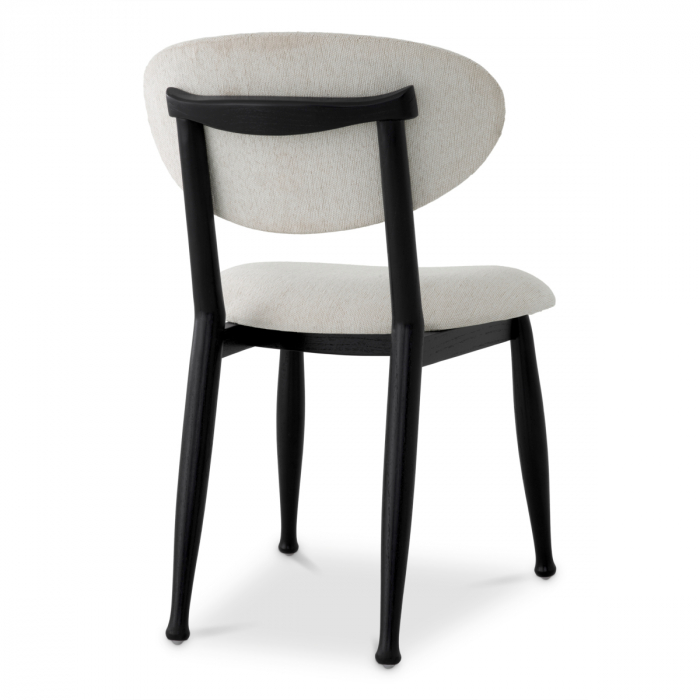 Scaun dining, Allston clasic cu finisaj negru, sentier crem [3]