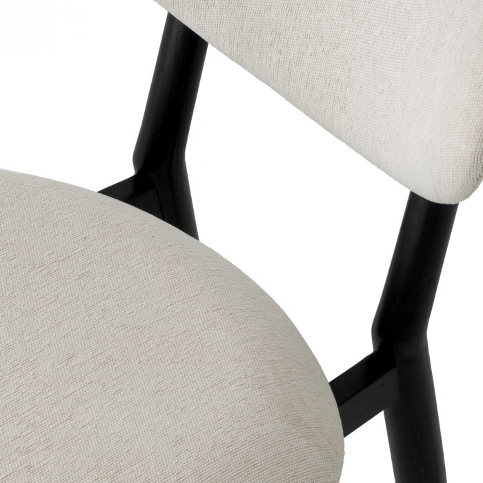 Scaun dining, Allston clasic cu finisaj negru, sentier crem [5]