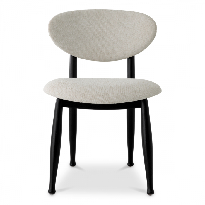 Scaun dining, Allston clasic cu finisaj negru, sentier crem [2]