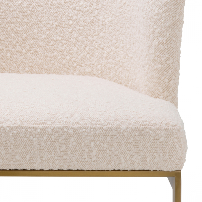 Scaun dining, Bofinger bouclé cream, Dims: W. 60 | D. 61.5 | H. 76 | SD. 46.5 | SH. 51 | AH. 76  (CM) [6]