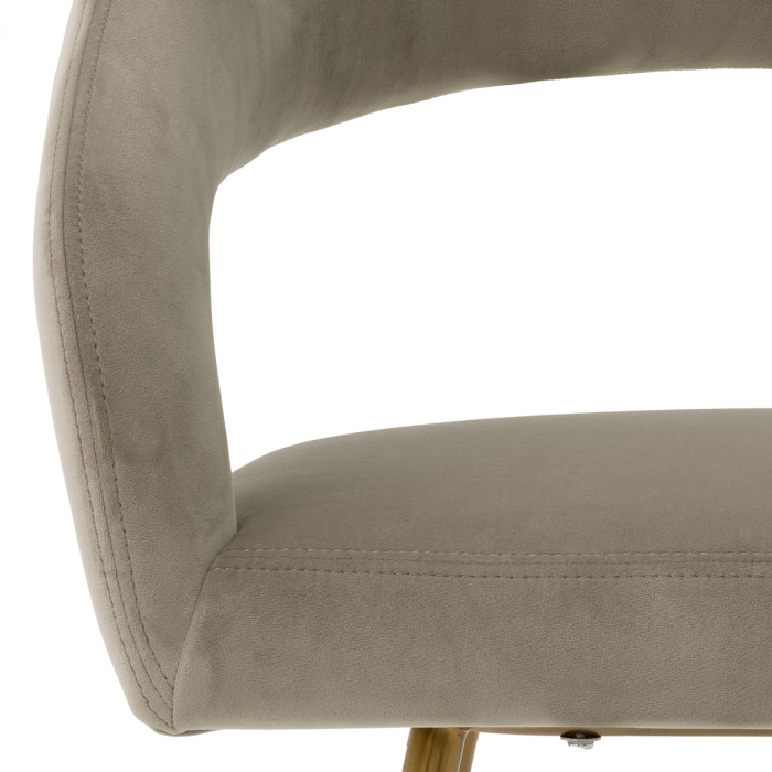 Scaun dining, Bravo Savona greige velvet [6]