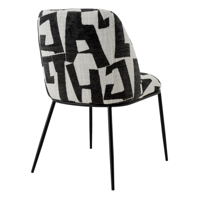 Scaun dining, Caleb brooklyn negru, Dims: W. 50 | D. 60 | H. 83 | SD. 46 | SH. 49  (CM) [3]