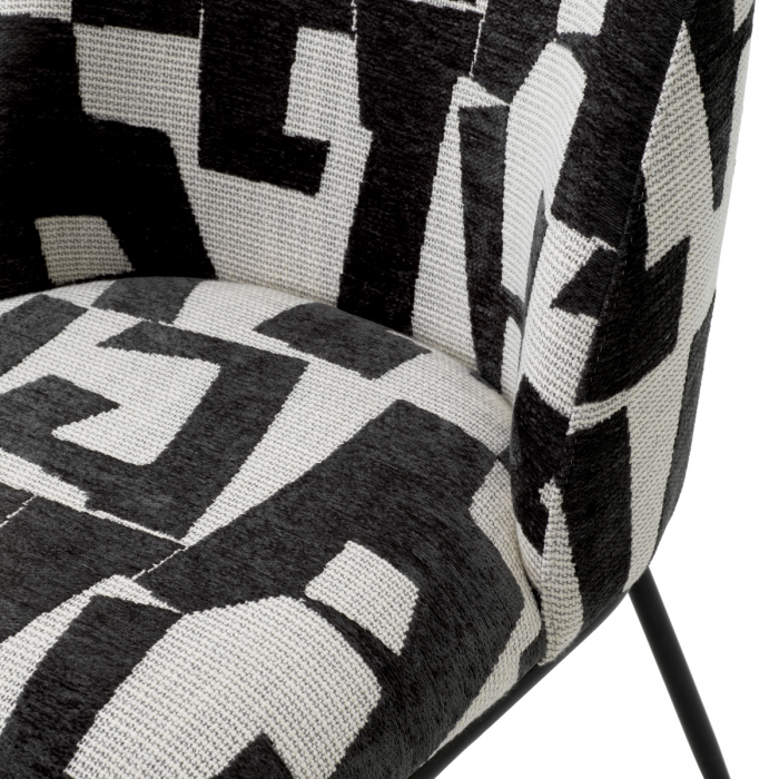 Scaun dining, Caleb brooklyn negru, Dims: W. 50 | D. 60 | H. 83 | SD. 46 | SH. 49  (CM) [5]