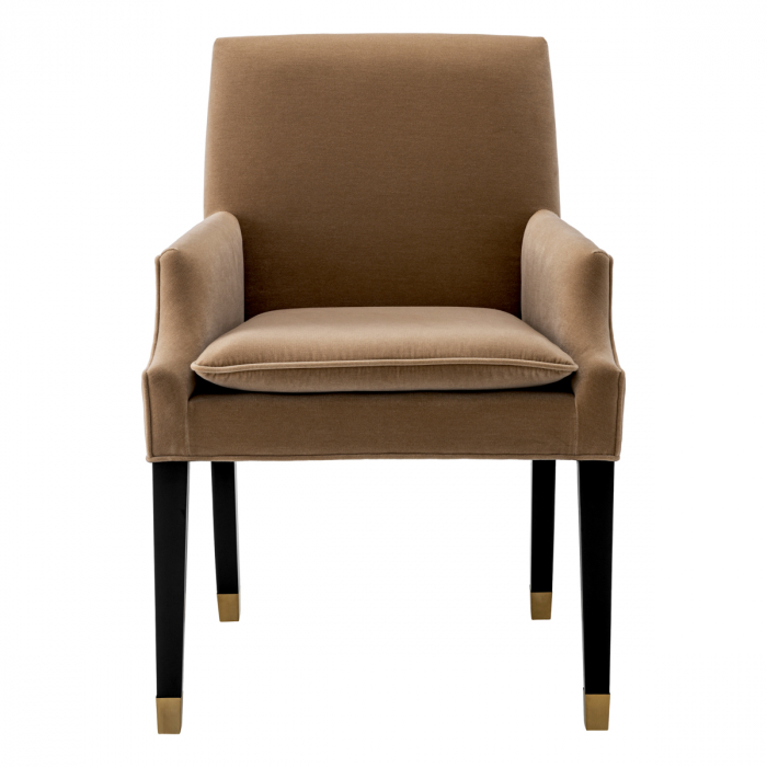 Scaun dining, Clayton Morris, merino camel, Dims: W. 62 | D. 64 | H. 90 | SD. 46 | SW. 48 | SH. 52.5 | AH. 64  (CM) [3]
