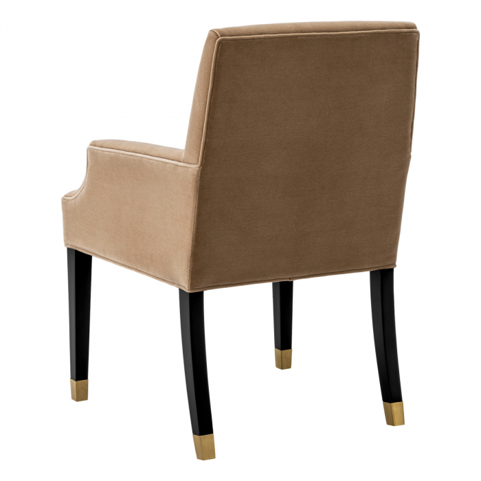 Scaun dining, Clayton Morris, merino camel, Dims: W. 62 | D. 64 | H. 90 | SD. 46 | SW. 48 | SH. 52.5 | AH. 64  (CM) [5]