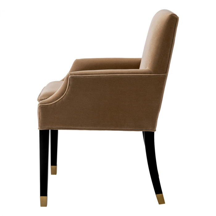 Scaun dining, Clayton Morris, merino camel, Dims: W. 62 | D. 64 | H. 90 | SD. 46 | SW. 48 | SH. 52.5 | AH. 64  (CM) [6]