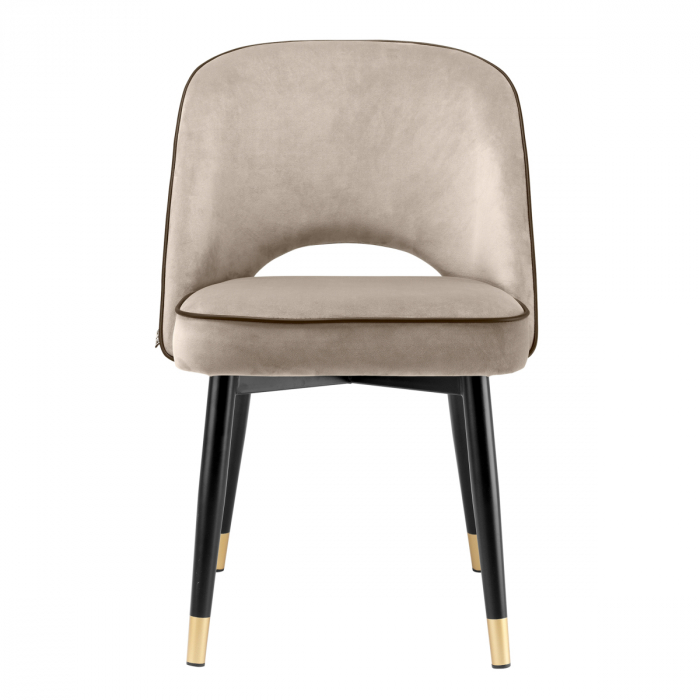 Scaun dining, Cliff Savona catifea greige, set de 2, Dims: W. 53 | D. 56 | H. 84 | SD. 42 | SH. 51.5  (CM) [3]