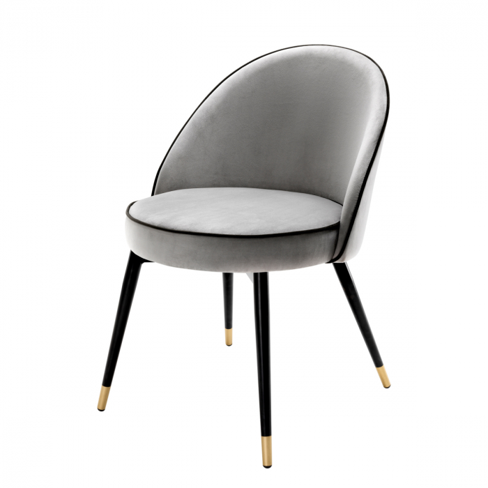 Scaun dining, Cooper Roche set de 2 catifea gri deschis [3]