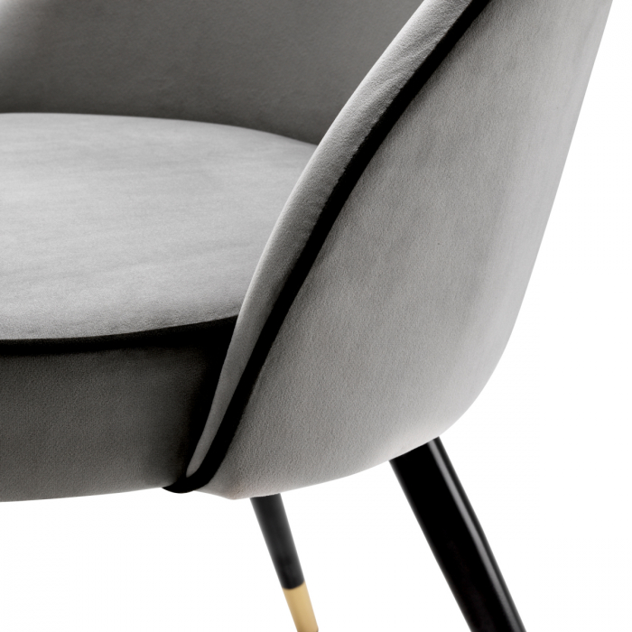 Scaun dining, Cooper Roche set de 2 catifea gri deschis [7]