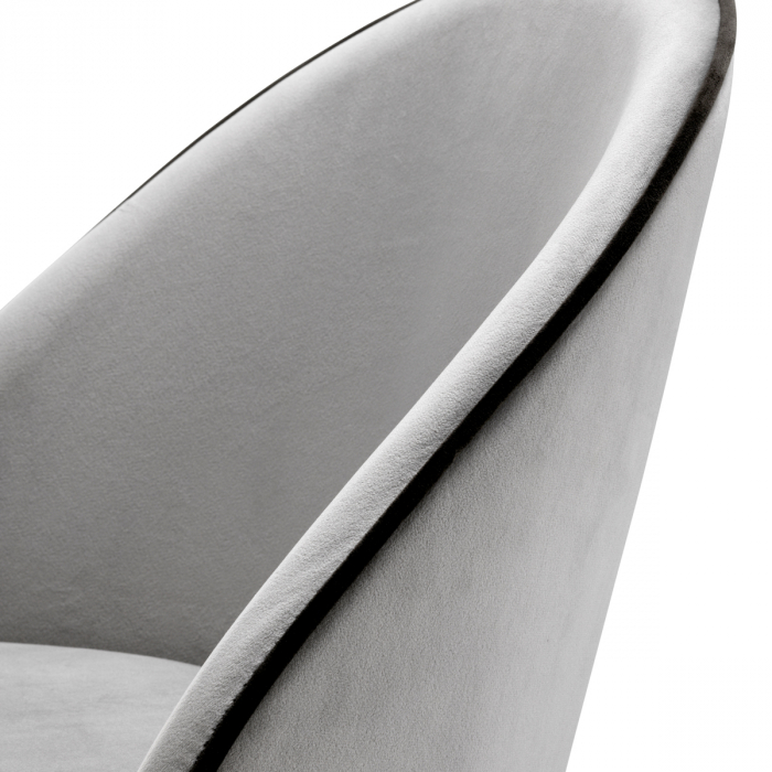 Scaun dining, Cooper Roche set de 2 catifea gri deschis [8]