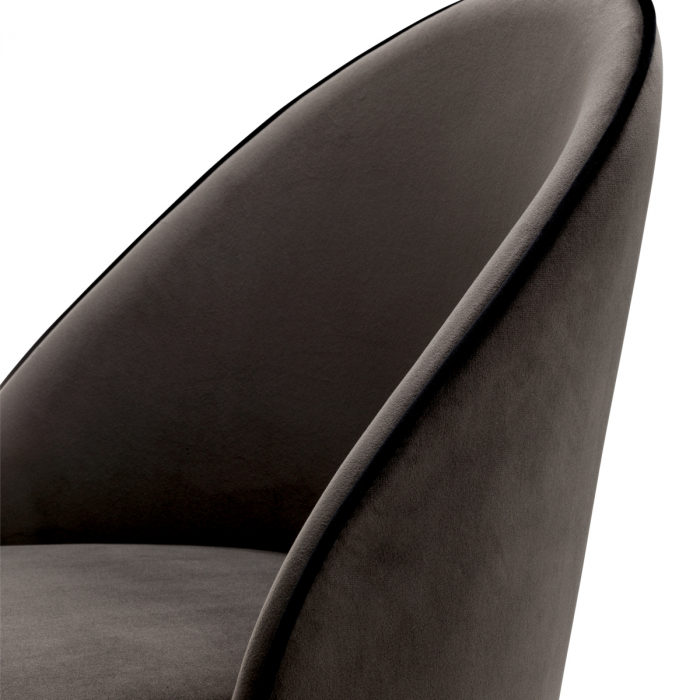 Scaun dining, Cooper Roche set de 2 catifea gri închis [6]