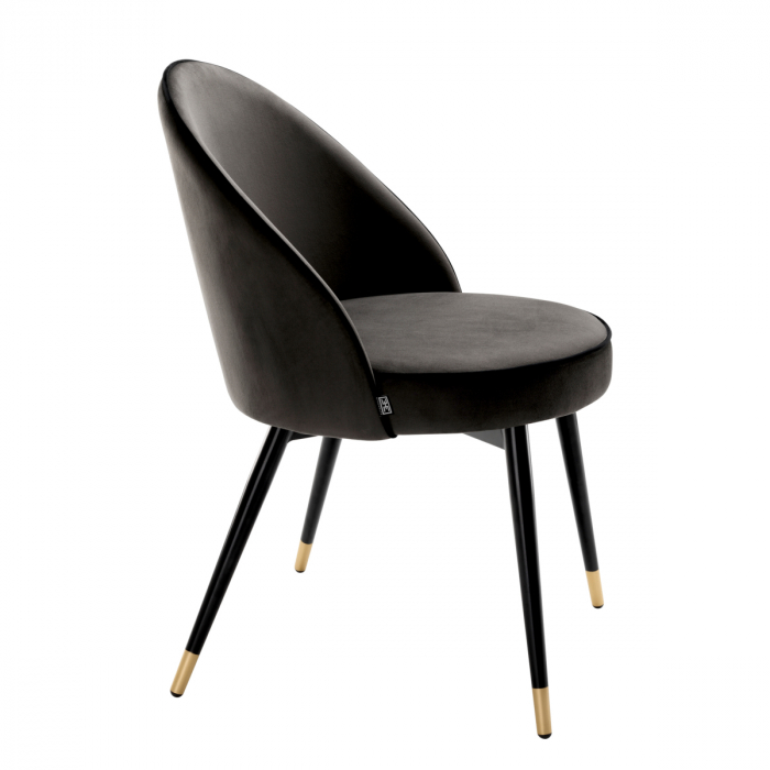 Scaun dining, Cooper Roche set de 2 catifea gri închis [5]