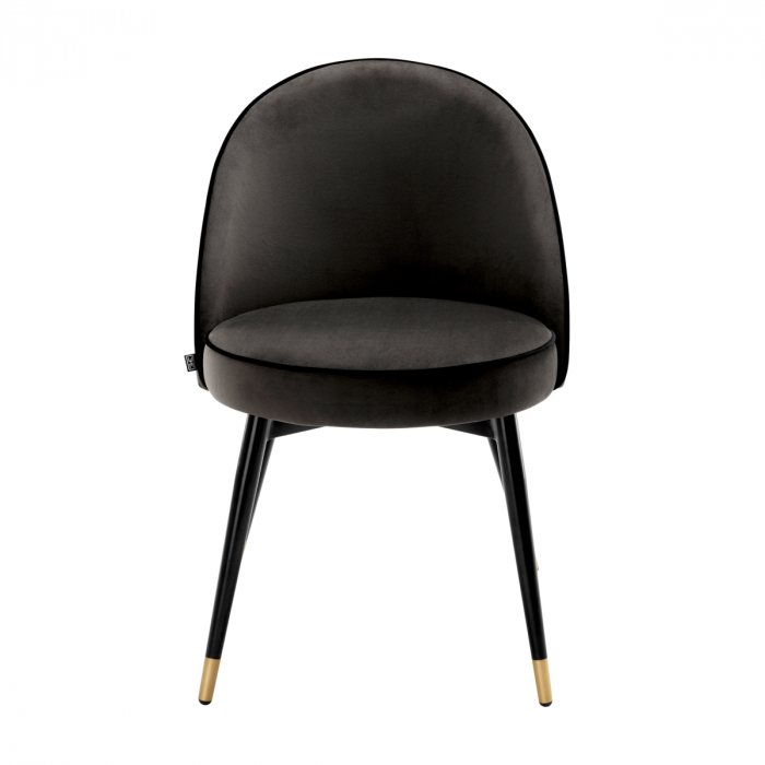 Scaun dining, Cooper Roche set de 2 catifea gri închis [3]