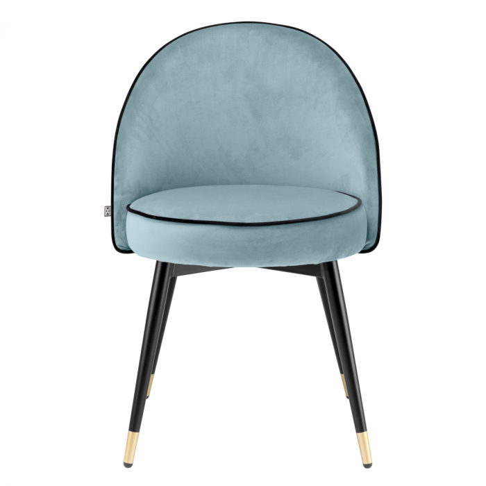 Scaun dining, Cooper Savona, set de 2 catifea albastra [3]