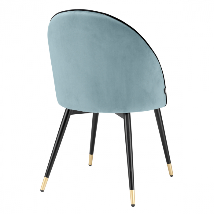 Scaun dining, Cooper Savona, set de 2 catifea albastra [4]