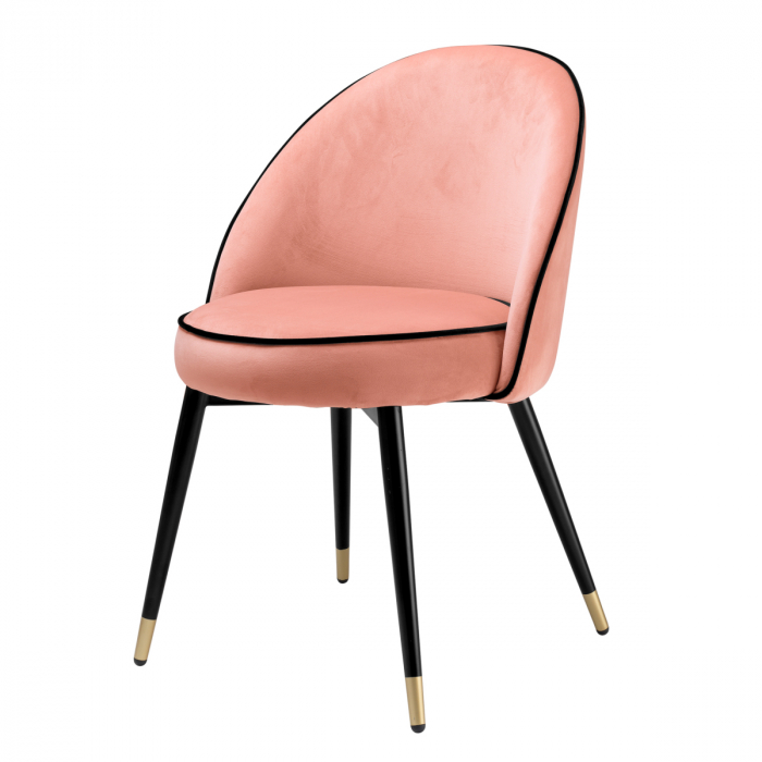 Scaun dining, Cooper Savona set de 2 catifea nud [2]