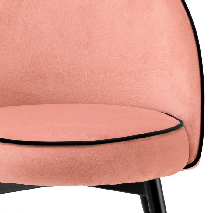 Scaun dining, Cooper Savona set de 2 catifea nud [6]
