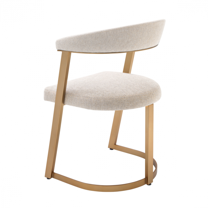 Scaun dining, Dexter finisaj alamă loki natur, Dims: W. 52 | D. 49 | H. 78 | SD. 37 | SH. 48 | AH. 70  (CM) [4]