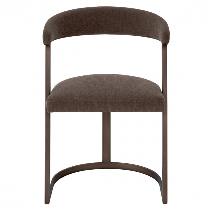 Scaun dining, Dexter, finisaj bronz, gri [3]