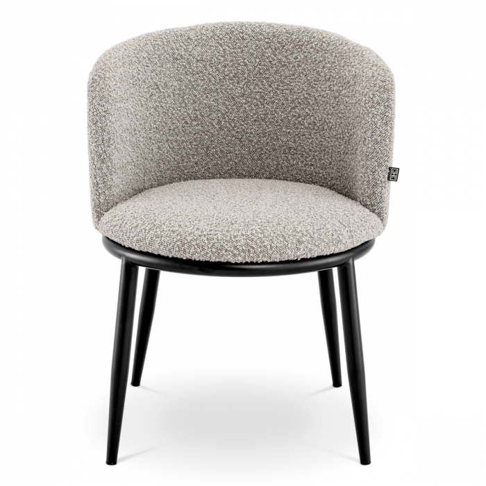Scaun dining, Filmore bouclé gri set de 2 [3]