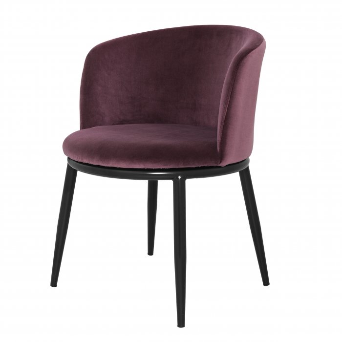 Scaun dining, Filmore Cameron, violet set de 2, Dims: W. 57 | D. 57 | H. 74 | SD. 47.5 | SH. 47 | AH. 69  (CM) [2]