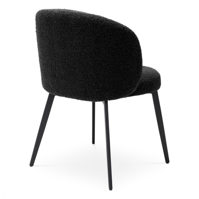 Scaun dining, Lloyd bouclé negru, set de 2 [5]
