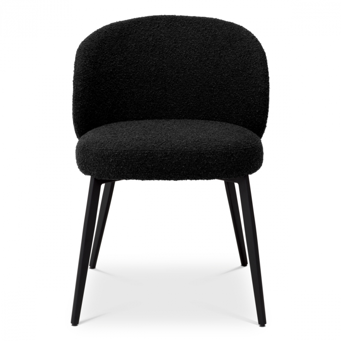 Scaun dining, Lloyd bouclé negru, set de 2 [3]
