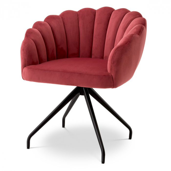Scaun dining, Luzern Savona catifea rosie [1]