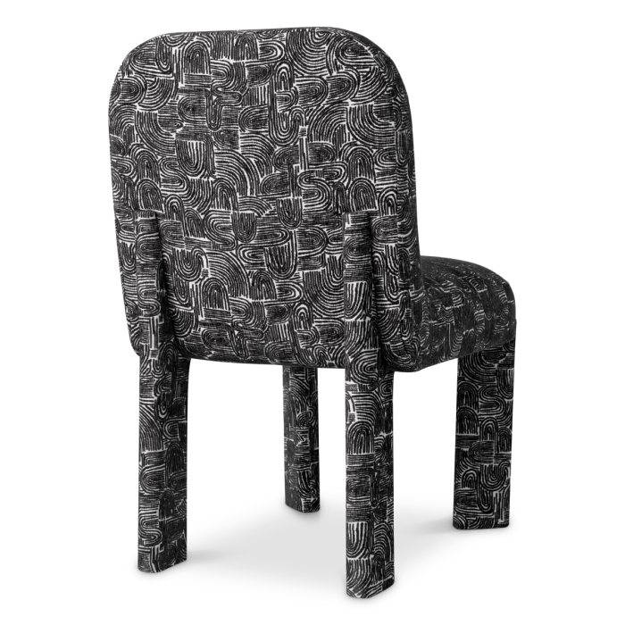 Scaun dining Magnus Solent alb-negru |W. 50 | D. 64 | H. 84.5 | SD. 47.5 | SH. 48 cm [4]