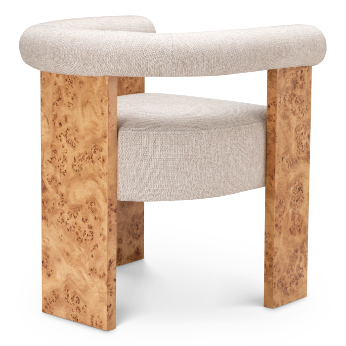 Scaun dining Percy maro deschis, furnir de nuante de lemn, loki natural |W. 67 | D. 62 | H. 69.5 | SD. 50 | SW. 44 | SH. 50 | AH. 69.5 cm [4]