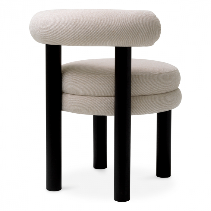 Scaun dining, Zoey Fisher Sand, Dims: L. 64 | W. 59 | H. 74 | SD. 49 | SH. 50  (CM) [3]