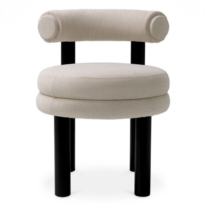 Scaun dining, Zoey Fisher Sand, Dims: L. 64 | W. 59 | H. 74 | SD. 49 | SH. 50  (CM) [2]