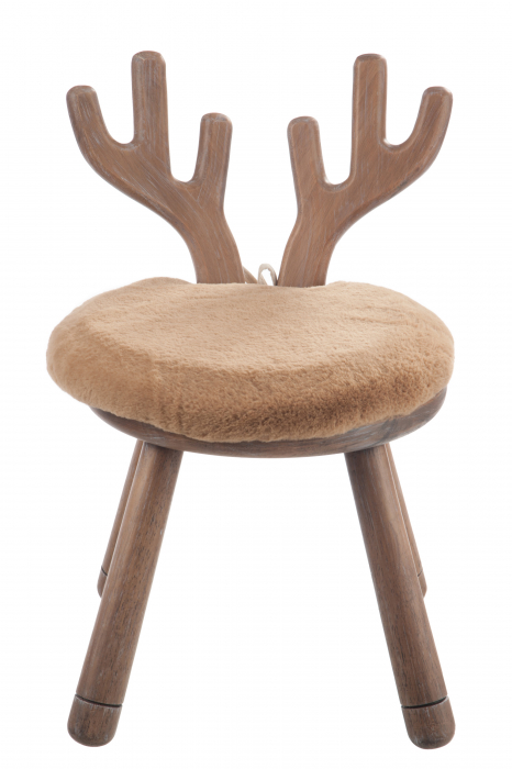 Scaun Ear Deer, Lemn, Natural, 36x36x56 cm [4]