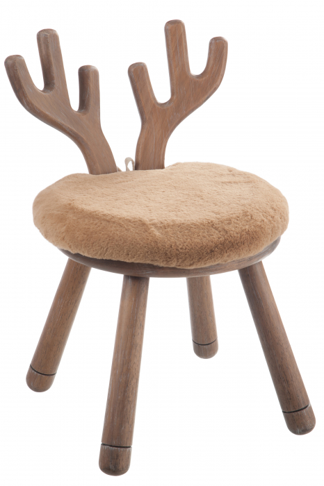 Scaun Ear Deer, Lemn, Natural, 36x36x56 cm [3]