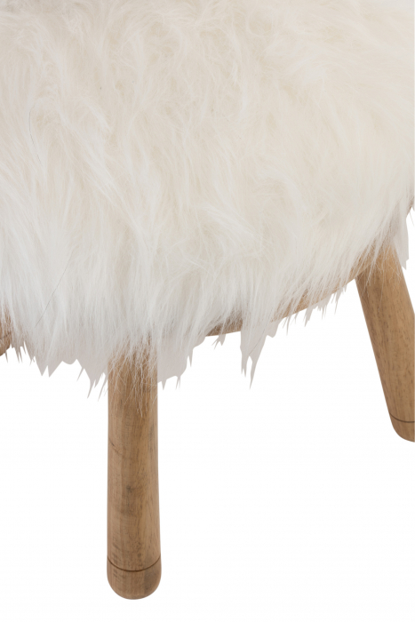 Scaun Ear Sheep, Lemn/Blana, Maro/Natural, 36x36x56 cm [7]