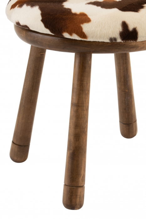 Scaun Ears Cow, Lemn/Blana, Maro/Natural, 36x36x58 cm [6]