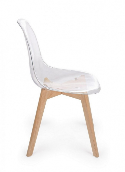 Scaun Easy, Plastic, Translucid, 52x47x82 cm  [4]