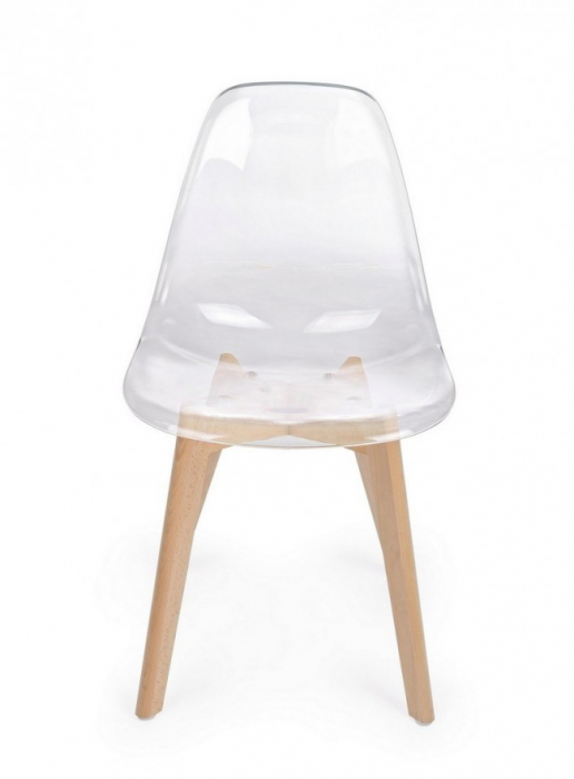 Scaun Easy, Plastic, Translucid, 52x47x82 cm  [3]