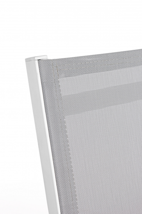 Scaun Elin LH30, Aluminiu/Poliester, Gri/Alb, 47x57x88 cm [5]