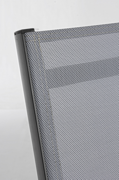 Scaun Elin LH32, Aluminiu/Poliester, Gri/Negru, 47x57x88 cm [4]