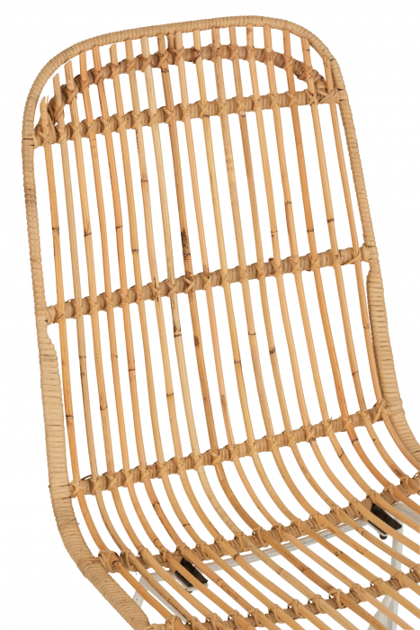 Scaun Ema, Ratan/Metal, Natural/Alb, 54x45x90 cm [7]