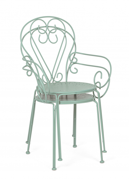 Scaun Etienne, Aluminiu/Poliester, Alb, 49x49x89 cm [4]