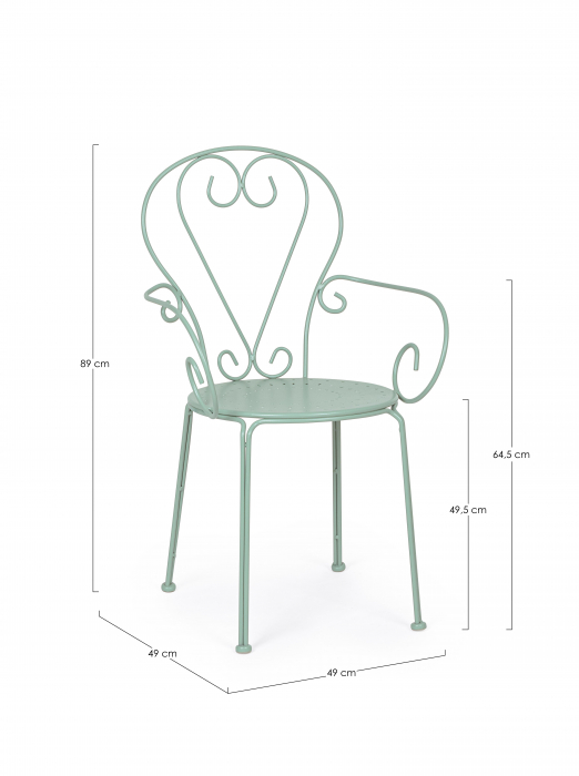 Scaun Etienne, Aluminiu/Poliester, Alb, 49x49x89 cm [9]
