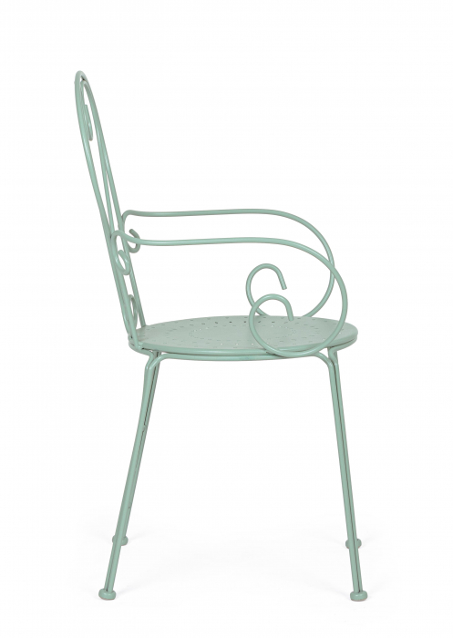 Scaun Etienne, Aluminiu/Poliester, Alb, 49x49x89 cm [6]