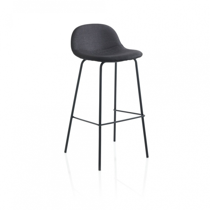 Scaun EVRY, Metal Stofa, Negru, 42x43x91.5 cm lotusland.ro imagine noua 2022