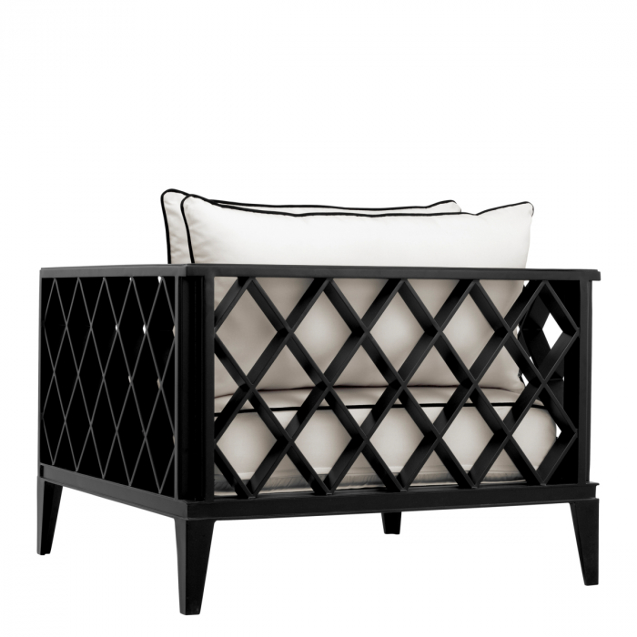 Scaun exterior Ocean Club negru, textil sumbrela [3]