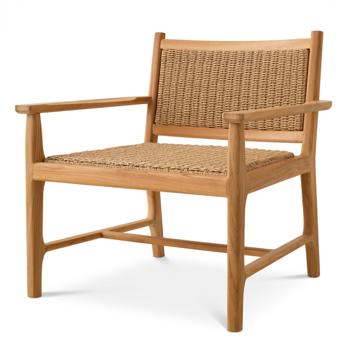 Scaun exterior Pivetti tec natur, Dims: W. 70 | D. 66 | H. 75 | SD. 60 | SH. 40 | AH. 54.5  (CM) [1]