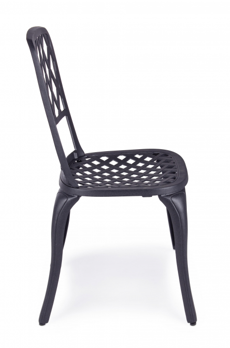 Scaun Faenza, Aluminiu/Poliester, Negru, 44x46x89 cm [4]