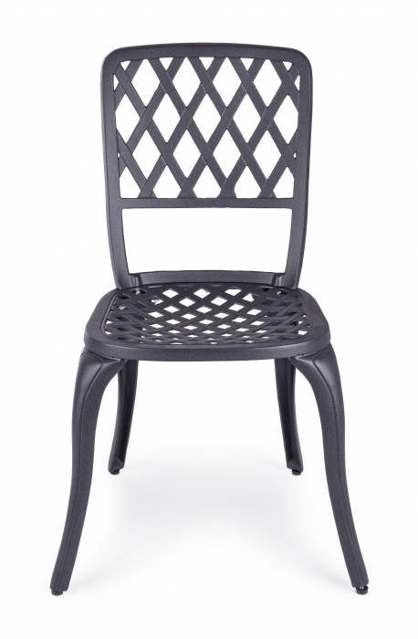 Scaun Faenza, Aluminiu/Poliester, Negru, 44x46x89 cm [3]