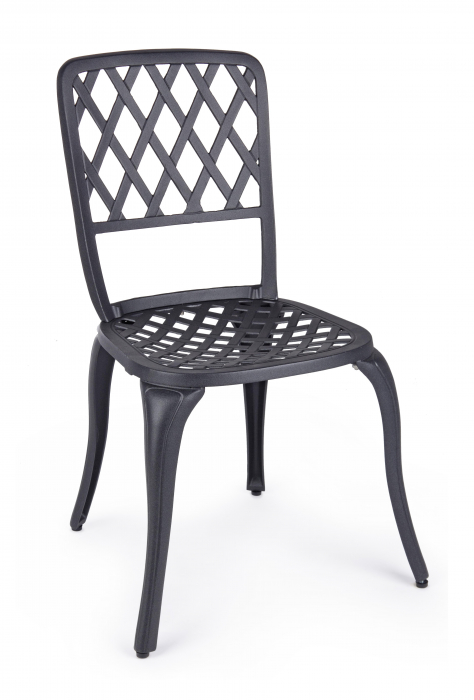 Scaun Faenza, Aluminiu/Poliester, Negru, 44x46x89 cm [2]